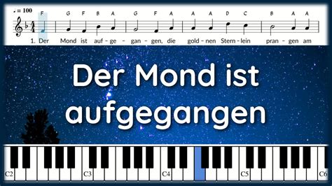 Der Mond Ist Aufgegangen Abendlied Von Matthias Claudius Text Und