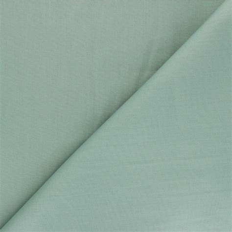 Tissu Popeline De Coton Uni Unicolor Vert Sauge Mpm