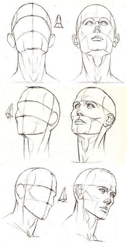 Ideas For Drawing Reference Head Positions Desenhos De Rostos