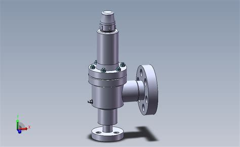 弹簧全启封闭式高压安全阀dn25solidworks 2012模型图纸下载 懒石网