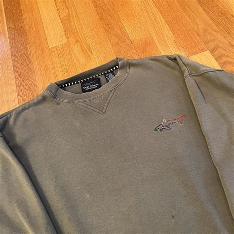 Vintage Greg Norman Thrashed Boxy Fit Crewneck Fits... - Depop