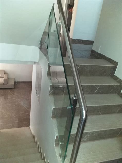 Deck Steel Stair Glass Railing For Home At 1280 Feet In Vadodara