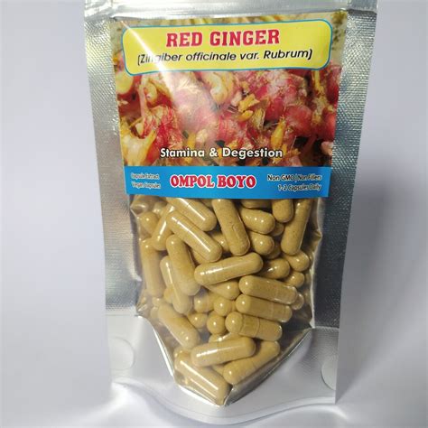 Natural Red Ginger Zingiber Officinale Var Rubrum Rhizoma Capsules