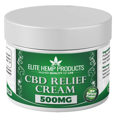 CBD Pain Relief Cream 500mg | Elite Hemp Products