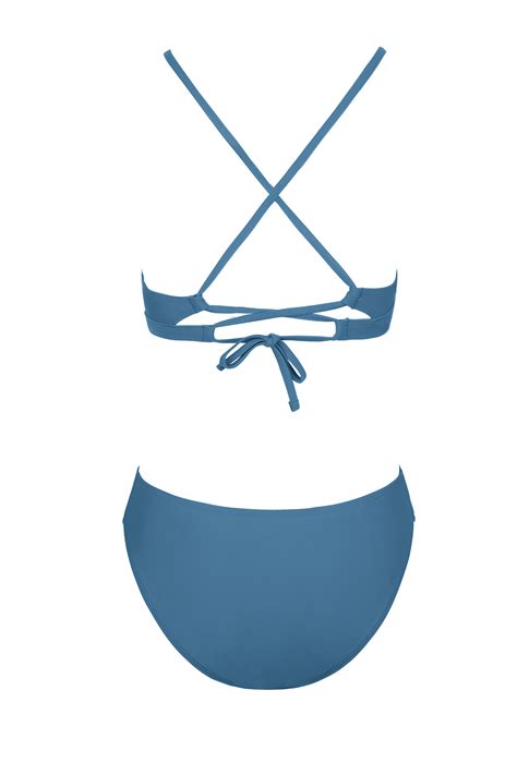 Boho Rhapsody Lace Up Back Bralette Hipster Bikini Set