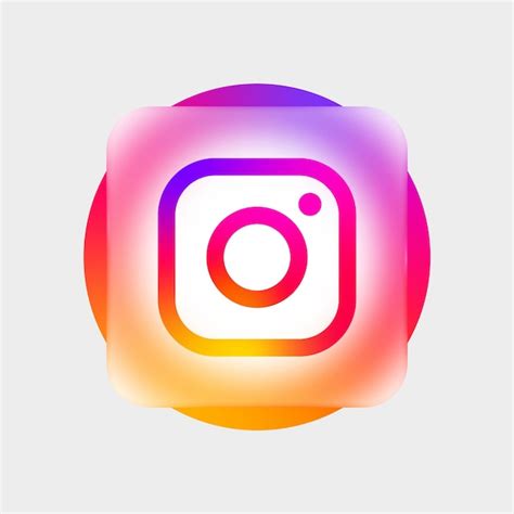 Instagram Logo Social Media Symbole Im Glasmorphismus Verschwommener