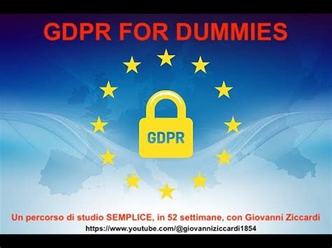 Gdpr For Dummies Corso In Settimane Lezione Il Registro Dei