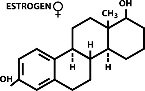 estrógeno icono estrógeno hormonas molecular fórmula signo molecular