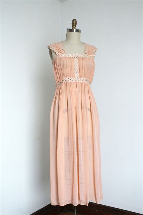 Vintage S Peignoir Set Lingerie M Gem