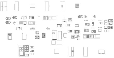 Cad Drawings Details Of Kitchen Detailing With Gas Stove Wash Basin