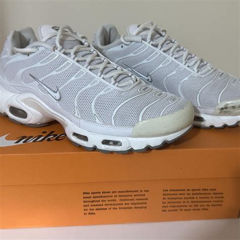 Nike Air Max Plus White condition 6/10 - Depop