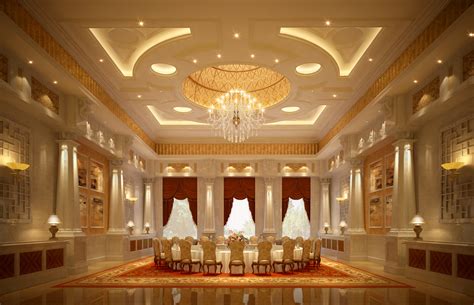 Luxury Banquet Hall Interior 3D Model .max - CGTrader.com