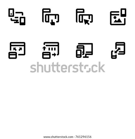 Responsive Design Icon Set Stock Vector Royalty Free 761296156