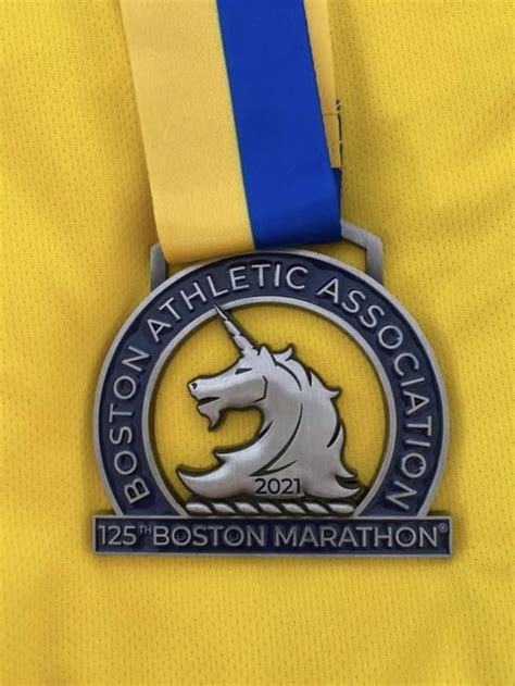 2021 Virtual Boston Marathon Medal Running Medals Boston Marathon