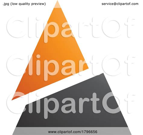 Orange And Black Split Triangle Shaped Letter A Icon By Cidepix 1796656