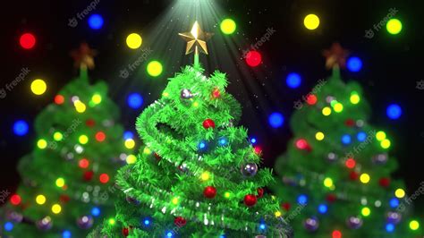 Las luces del árbol de navidad | Foto Premium