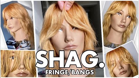 How To Cut A Long Textured Shag Bangfringe With A Razor Step By Step Hair Cutting Tutorial