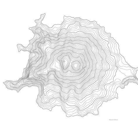 Mount Elbrus Art Print Contour Map of Mount Elbrus in Russia Digital Art by Jurq Studio - Fine ...