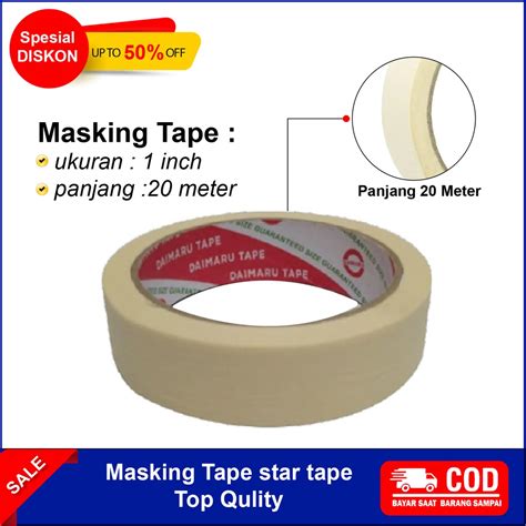 Jual Lakban Kertas Solasi Isolasi Solatip Kertas Masking Tape Inci