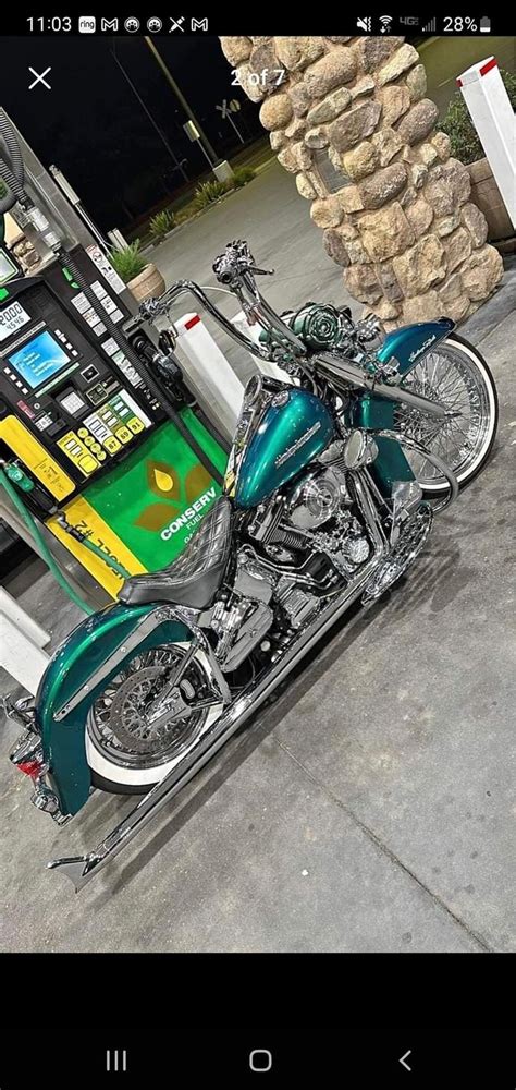 Pin On Cholo Vicla Softail In Harley Bikes Lowrider Bike