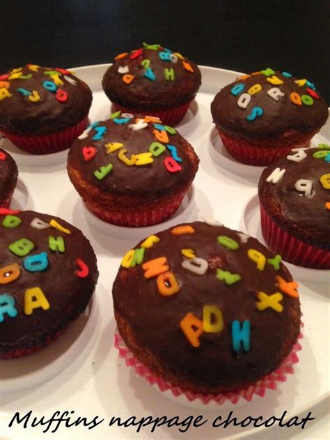 Muffins Alphabet Nappage Au Chocolat Gateauxandco Nappage Chocolat