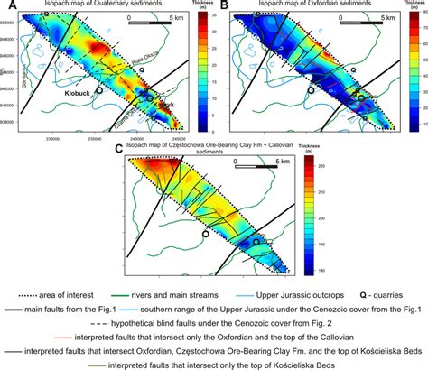 Isopach Maps Of Geological Units Separated By The Considered Surfaces