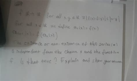 Solved Pr→r For All Xy∈r7∣fx−fy∣≤∣x−y∣ For All Xr We