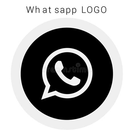 Icono Del Logotipo De Whatsapp Color Negro Blanco Y Verde Foto De