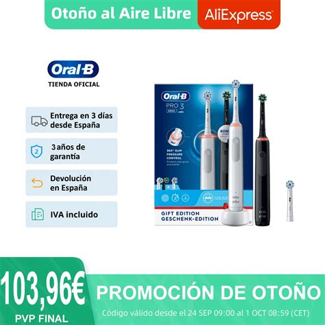 Oral B Pro Negro Blanco Pack Cepillos Oral B Recargables