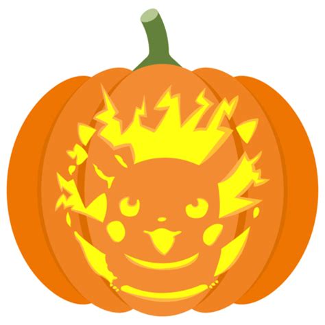 Combat Pikachu Pokemon Pumpkin Stencil | Free Printable Papercraft ...