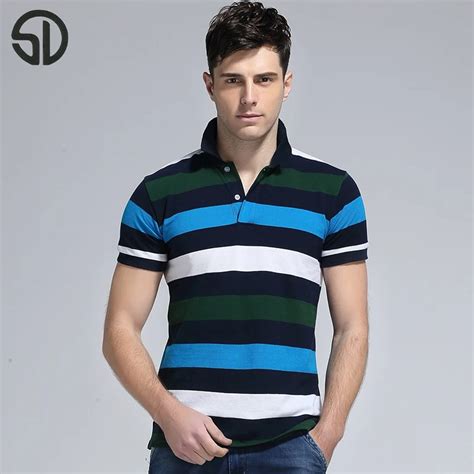 Newly Male Striped Polo Dress Men Brand Clothing Polo Homme Shirts