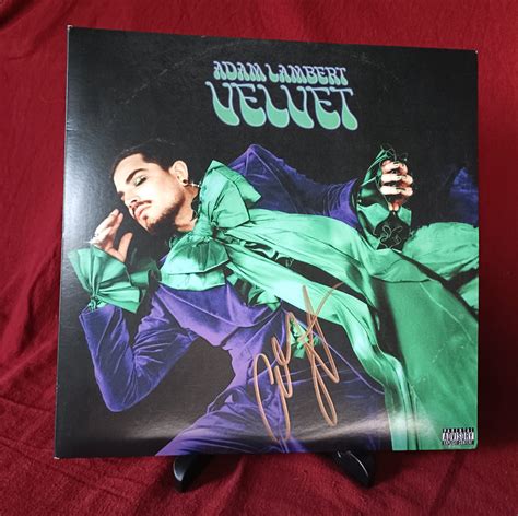 Adam Lambert Velvet Signed Vinyl Shanks Autographs