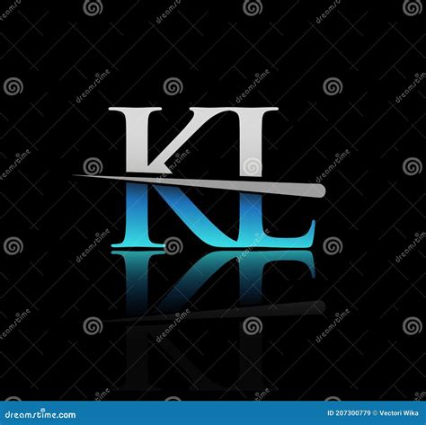 Initial Logotype Letter BN Company Name Colored Blue And Silver Swoosh