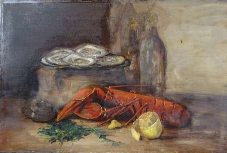 Ecole Xxe Nature Morte Au Homard Huile Sur Toile X Cm Vente