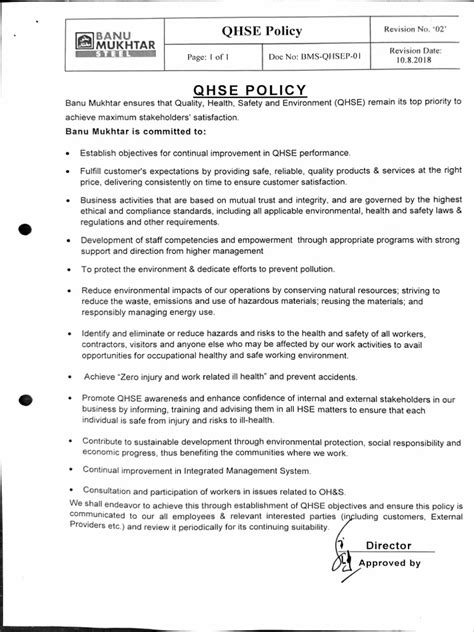 Qhse Policy Pdf