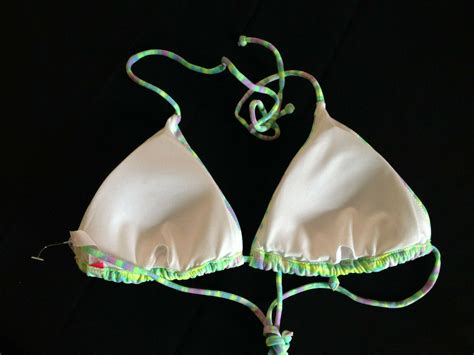 NWOT Victoria S Secret Triangle Bikini Top Multicolor Tie Dye Large EBay