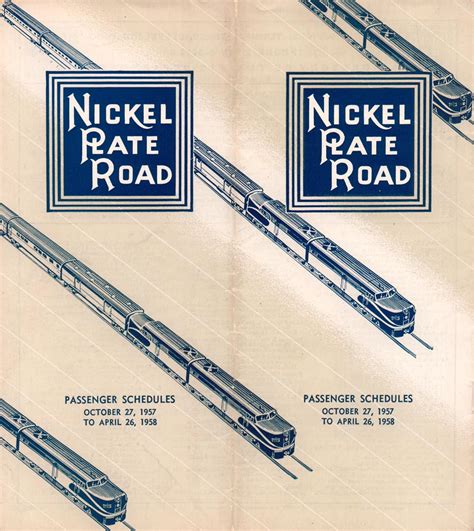 Railway timetables - Railroad timetables - Nickel Plate Road - New York ...