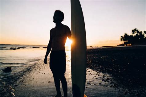 Man Surfboard Silhouette Stock Photos Royalty Free Man Surfboard