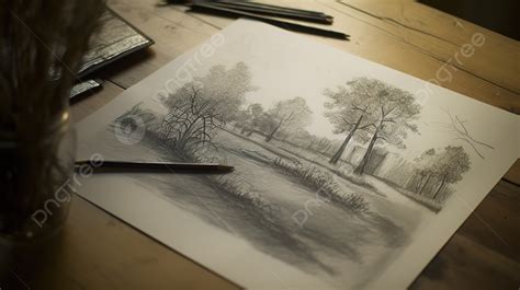 Nature Wallpaper Pencil Drawing