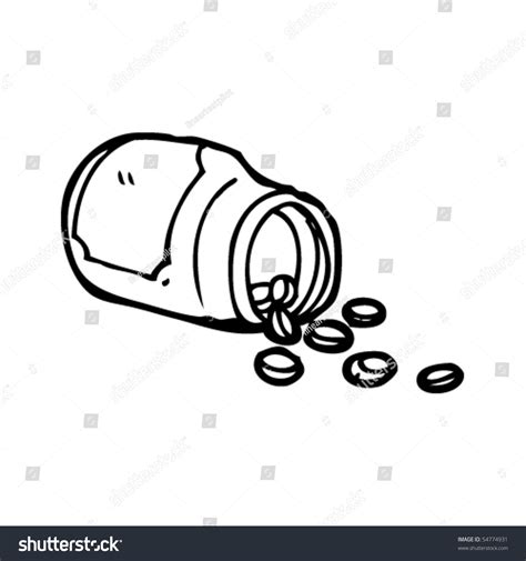 Pills Cartoon Stock Vector Illustration 54774931 Shutterstock