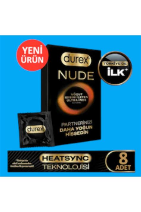 Durex NUDE Vücut ısısını ileten Ultra İnce Latekssiz Yeni Nesil Formül