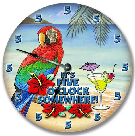 Retirement Gift IT S 5 O CLOCK Somewhere Silent Wall Etsy Clock