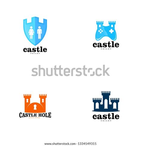 Castle Logo Design Template Stock Vector Royalty Free 1334549315