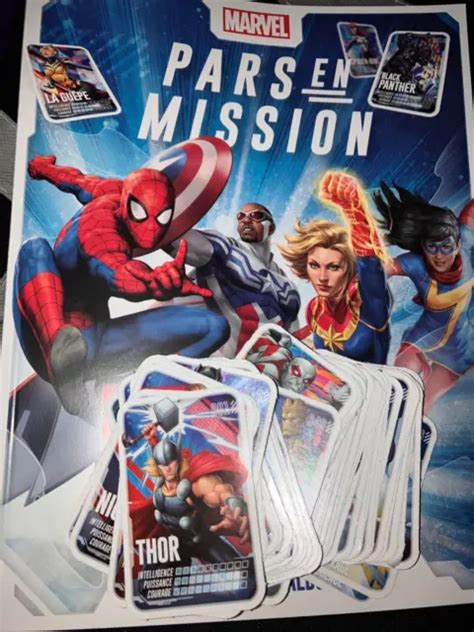 ALBUM COLLECTION COMPLETE 108 CARTES MARVEL PAR EN MISSION Leclerc