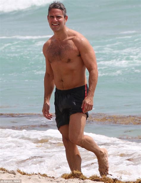 Andy Cohen 45 Shows Off His Buff Body On The Beach In Miami Daily