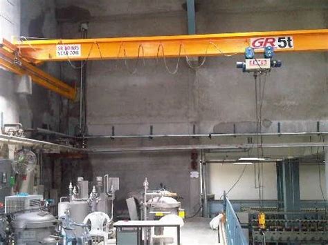 Single Girder Overhead Travelling Cranes DYEING PLANT For Workshop