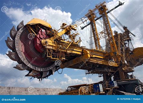 Coal Mining Coal Machine Under Cloudy Sky Stock Photo Image Of Heavy