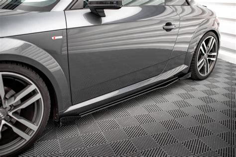 Street Pro Side Skirts Diffusers Flaps Audi TT S S Line 8S Black