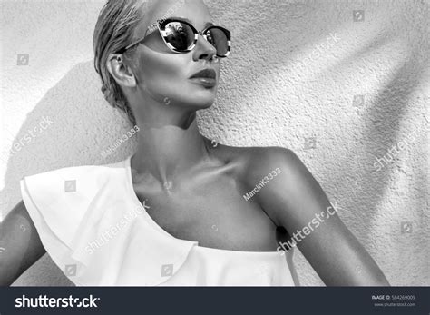 Elegant Sexy Blonde Model Elegant White Stock Photo Shutterstock