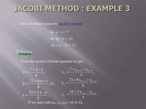 Jacobi method | PPT